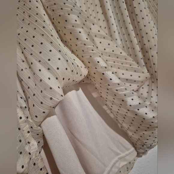 CB Established 1962 | Elegant Cream Polka Dot Blouse | XL - Picture 6 of 9